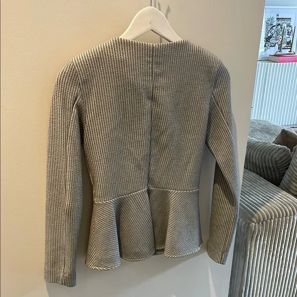 Women's Gray Textured Jacket - Picture 2 of 2